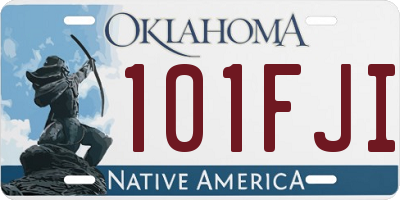 OK license plate 101FJI