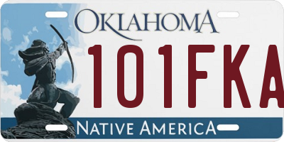 OK license plate 101FKA
