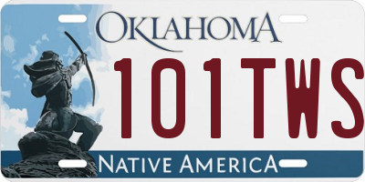 OK license plate 101TWS