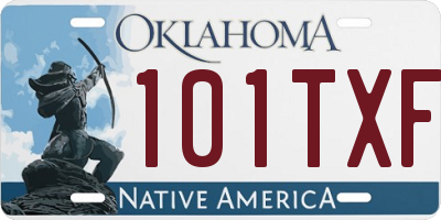 OK license plate 101TXF