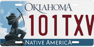 OK license plate 101TXV