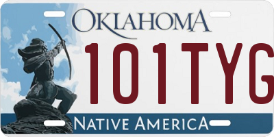 OK license plate 101TYG