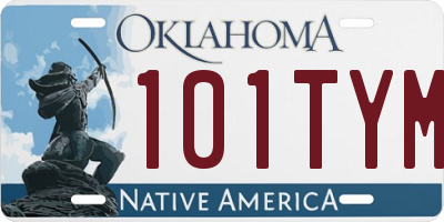 OK license plate 101TYM