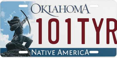 OK license plate 101TYR