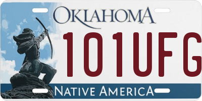 OK license plate 101UFG