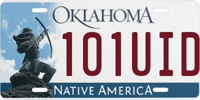 OK license plate 101UID
