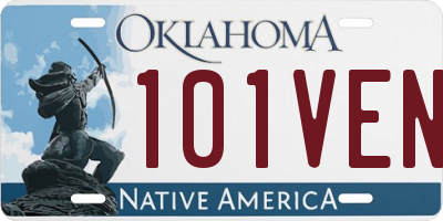 OK license plate 101VEN