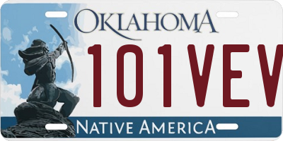 OK license plate 101VEV