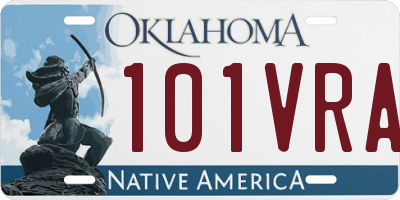 OK license plate 101VRA