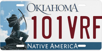 OK license plate 101VRF