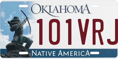 OK license plate 101VRJ