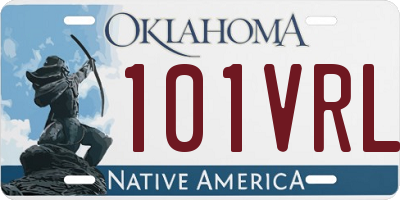 OK license plate 101VRL