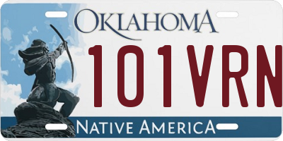 OK license plate 101VRN