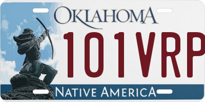 OK license plate 101VRP