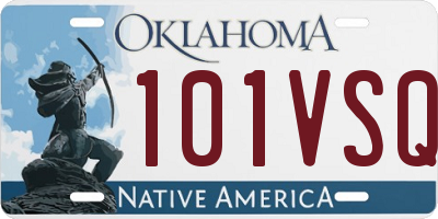 OK license plate 101VSQ
