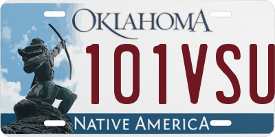OK license plate 101VSU