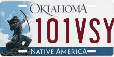 OK license plate 101VSY