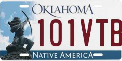 OK license plate 101VTB