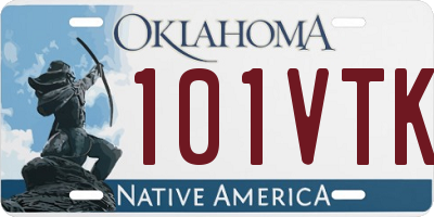OK license plate 101VTK