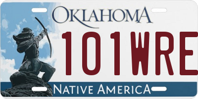 OK license plate 101WRE