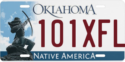 OK license plate 101XFL