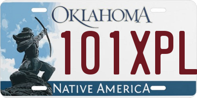 OK license plate 101XPL