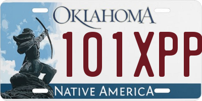 OK license plate 101XPP