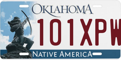 OK license plate 101XPW