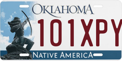 OK license plate 101XPY