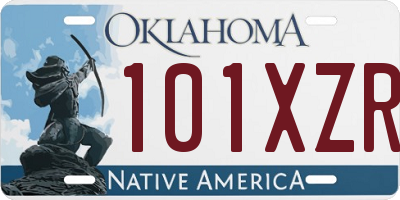 OK license plate 101XZR