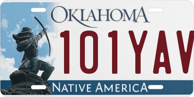 OK license plate 101YAV