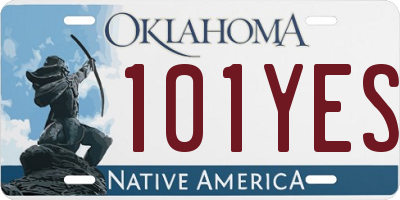 OK license plate 101YES