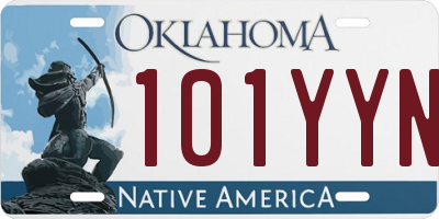 OK license plate 101YYN