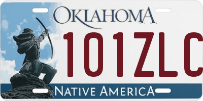 OK license plate 101ZLC