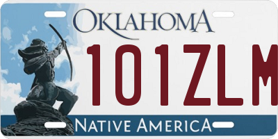 OK license plate 101ZLM