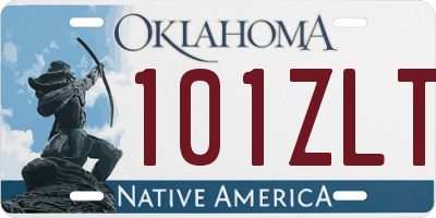 OK license plate 101ZLT