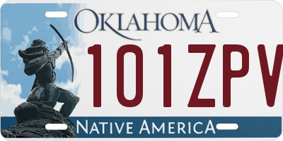 OK license plate 101ZPV