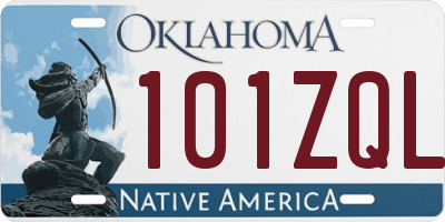 OK license plate 101ZQL