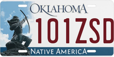 OK license plate 101ZSD