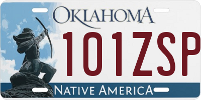 OK license plate 101ZSP