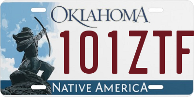 OK license plate 101ZTF