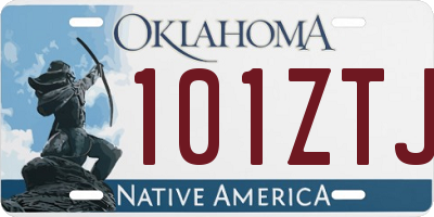 OK license plate 101ZTJ