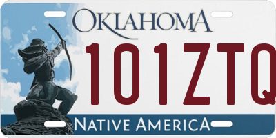 OK license plate 101ZTQ