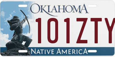 OK license plate 101ZTY