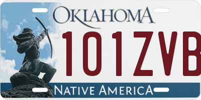 OK license plate 101ZVB