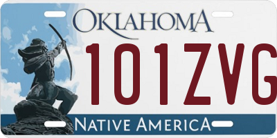 OK license plate 101ZVG