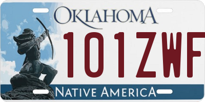 OK license plate 101ZWF