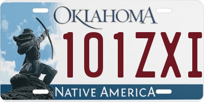 OK license plate 101ZXI