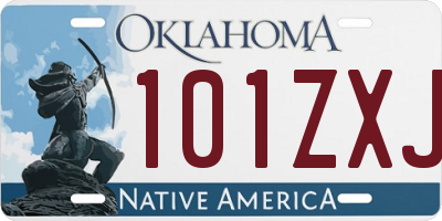 OK license plate 101ZXJ