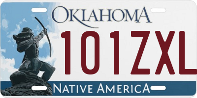 OK license plate 101ZXL